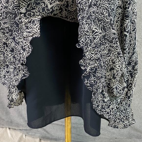 Dana Buchman Womens 100% Silk Y2K Whimsigoth Midi Dress Size 8 Petite Grunge - Picture 5 of 13